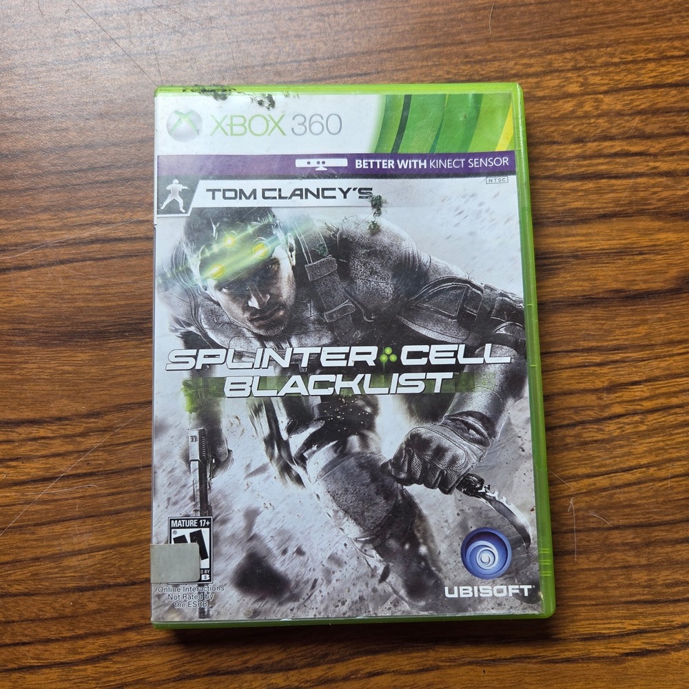 Tom Clancy's Splinter Cell Blacklist Xbox 360 Game 2-Disc Set Kinect Enhanced